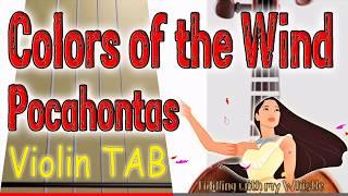 Colors of the Wind - Pocahontas - Violoin - Play Along Tab Tutorial