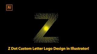 Z Dot Custom Letter Logo Design in Illustrator!