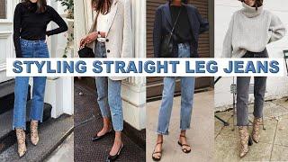 Straight Leg Jeans Outfit Ideas