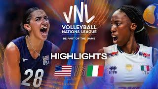USA  vs. Italy  - Highlights | Week 1 | Women's VNL 2025