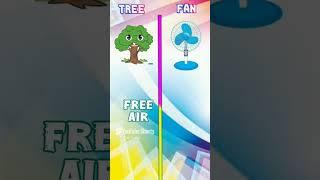 Tree vs fan⁉️ #shorts #shortvideo #ytshorts #comparison #trending