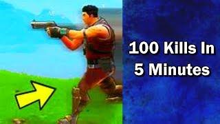 Getting 100 Kills In 5 Minutes (Fortnite Battle Royal)(Montage)