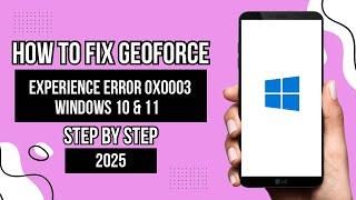 Jiielwayen:  HOW TO FIX GEFORCE EXPERIENCE ERROR 0X0003 WINDOWS 10 & 11