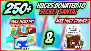 *PET SIM 99* DONATING 250+ HUGES TO SANTA! MAX CHRISTAMAS TREE! TONS OF HUGES! & 10+ HUGE GIVEAWAY