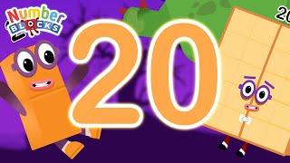 Numberblocks Halloween Magic Run - Numberblocks Adventure 2 to find 20 | Number Counting Fanmade