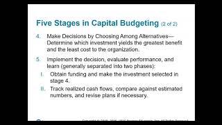 Capital Budgeting and Cost Analysis