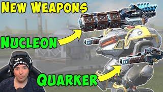 NEW Weapons Tested: NUCLEON & QUARKER - War Robots Test Server Gameplay WR