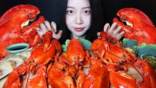 ASMR GIANT LOBSTERSHRIMP DUMPLINGSSeafood Mukbang 대왕 랍스터 새우만두 먹방ロブスター Tôm hùm