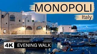 Evening Walk 4K  MONOPOLI, Italy. September 2024 #travel #tourism #italy #walk #monopoli