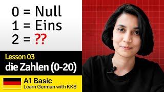 Basic Lesson 03: die Zahlen | Numbers from 1 to 20  in German| Learn German with KKS