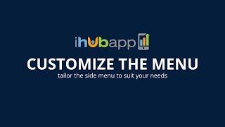 Using the IHUBApp Menu Editor