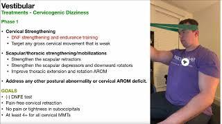 Cervicogenic Dizziness | Treatment Progressions