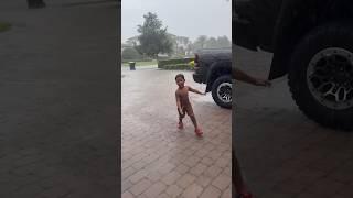 Mom catches son playing during a storm and she does this #shorts