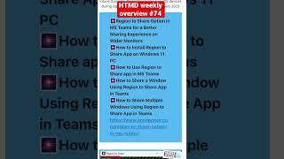 HTMD Weekly Overview #74 #msintune #howtomanagedevices #sccm #cloudpc #windows #macos