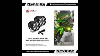 Gold Runway GR-X4 LED Auxiliary Fog Lights | Nexride Motorcycle Accessories