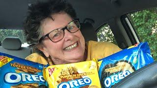 TASTE-TESTING NEW OREOS!!!  -Toffee Crunch, Pumpkin Spice, PB