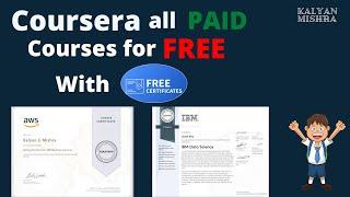 How To Get Paid Coursera Courses For Free with Certificates  Live Proof  2022 || With Source link