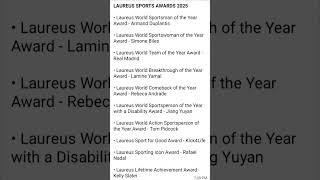 laureus sports awards 2025