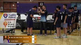 LA Ping Pong League Fall 2024 Final - Best Life Table Tennis vs. Varsity Eagles (Live Stream)