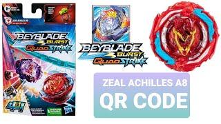 ZEAL ACHILLES A8 QR CODE BEYBLADE BURST QUADSTRIKE APP