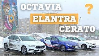 ELANTRA 2021 сравнение с OCTAVIA и CERATO. Быстрый обзор