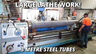 Machining & Boring BIG Steel Tubes | Large Lathe Work