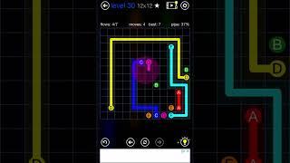 Beating the Hardest level of Flow Free - Extreme Pack 2 12x12 Level 30