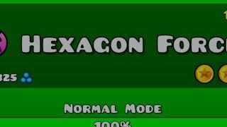 HeXagon Force 100% 3 Coins Geometry Dash