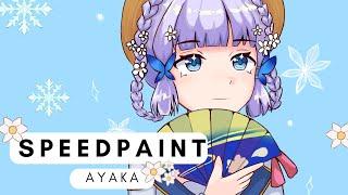 Genshin Impact Ayaka Fanart - Krita Speedpaint