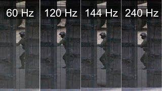 [Slow motion] 240Hz vs 144Hz vs 120Hz vs 60Hz - CS:GO