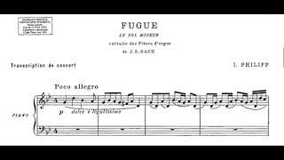 J.S. Bach - Little Fugue in G minor (I. Philipp, BWV578), Piano Sheet Music