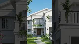 white BEAUTIFUL Colonial Style Home 