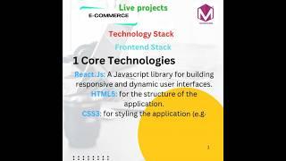 Technology - Frontend Stack (javafullstack E-commerce liveproject) #fullstackdeveloper #liveproject