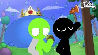 Animation testing and editing (Stickman vs King Slime)