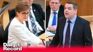 Nicola Sturgeon and Douglas Ross clash in fiesty Independence debate