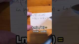 Natural log quotient no calculator