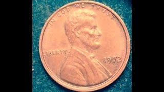 1972 Penny With Double Rim Error (Modern Penny With Many Errors)