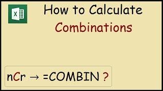 How to calculate combinations in Excel