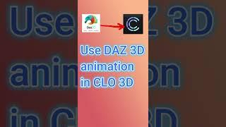 Use Daz 3D avatar and animation in CLO 3D shorts #clo3d #fashion #virtualfashion