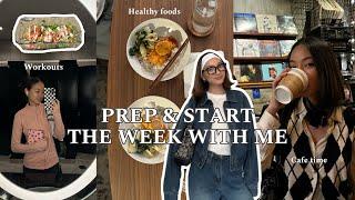 SUNDAY PREP & START THE WEEK W/ME |  laundry, groceries, cooking, productivity, workout, cafe time