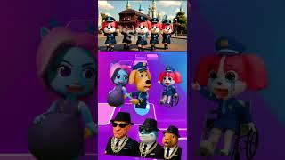 SHERIFF LABRADOR EXE vs DOBIE EXE vs SHERIFF PAPILLON EXE x Coffin Dance | #1709 Tiles Hop #shorts