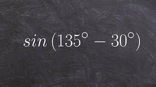 Evaluating for the sine of an angle using the difference formula