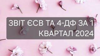 Звіт ЄСВ  та 4-ДФ. Заповнюємо разом  при умові звільнення та оформлення працівника в 1 кварталі 2024