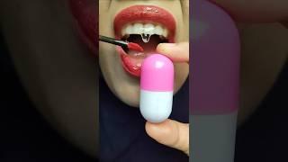 ASMR Magic "Pill Lip Gloss" Changes into Sweet Treat! #short #shorts 993