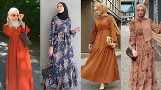 Turkish Hijab style Long Maxi Outfit Designs|| Turkish Style Maxi Designs Ideas 2023