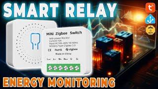 Smart Zigbee relay Tuya with energy monitoring for smart home and automation
