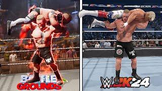 WWE 2K24 Vs. WWE 2K Battlegrounds (Epic Finishers Comparison) !!!