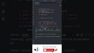 Amazing 3d graph in python  | #mrlazyprogrammer #python #mr