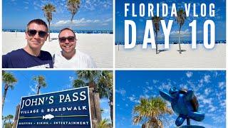 FLORIDA VLOG - DAY 10 - 2025 - CLEARWATER BEACH, JOHN’S PASS VILLAGE & BOARDWALK