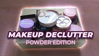 saying BYE to my 2018 powders | makeup declutter